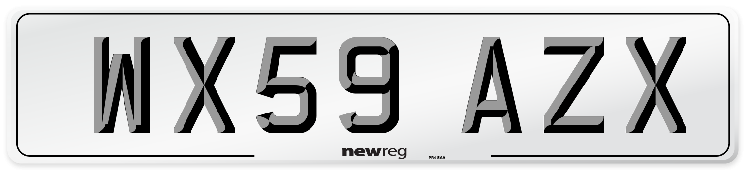WX59 AZX Number Plate from New Reg